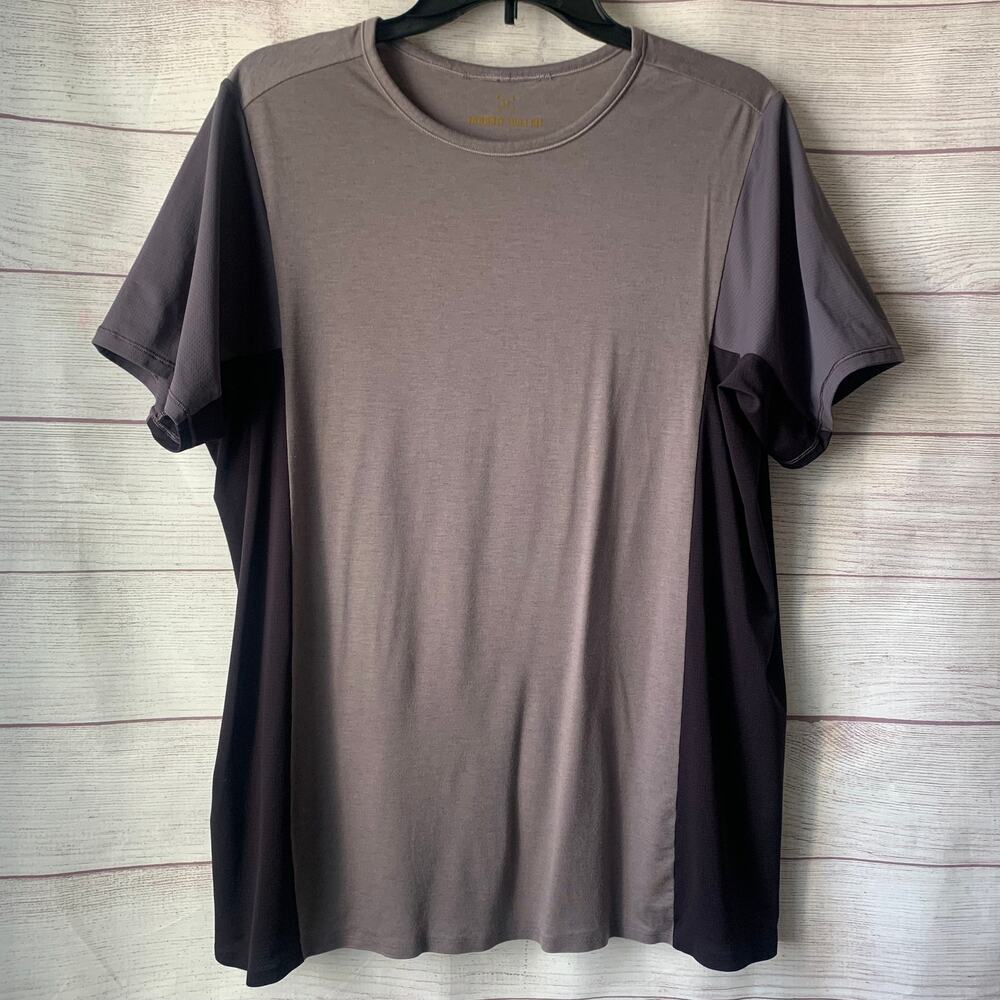 Lululemon X Robert Geller Take the Moment Short Sleeve Shirt Color Block Mesh
